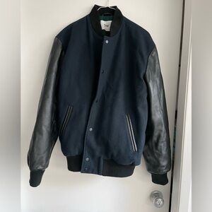TNA bomber with faux leather sleeves